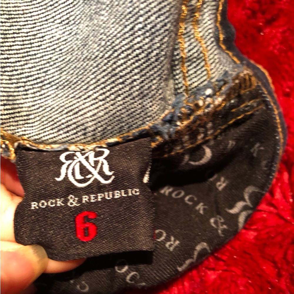 Rock & Republic Kasandra Bootcut Dark Denim Jeans Stretch Chic Edgy (Size 6L) - Picture 10 of 14